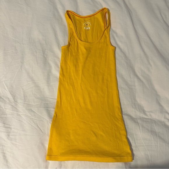 Victoria’s Secret PINK Vintage Y2K yellow Tank top - Picture 1 of 3